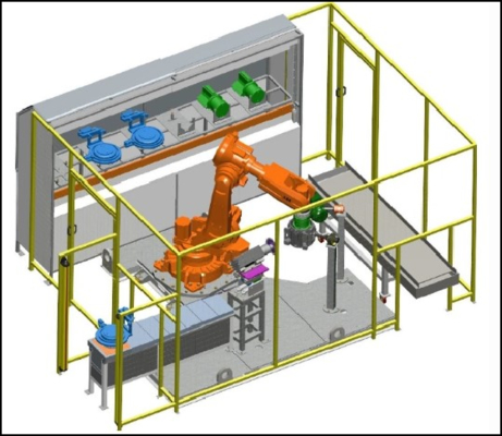 satın al ABB Robotik Metal Çapak Alma Taşlama Parlatma Makinesi Çevrimiçi üretim