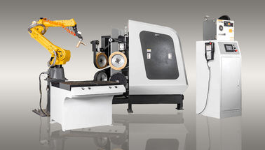 satın al Cnc öğütme makinesi, FUNAC Robotik kolu ile Kapı sapı cilalama makinesi Çevrimiçi üretim