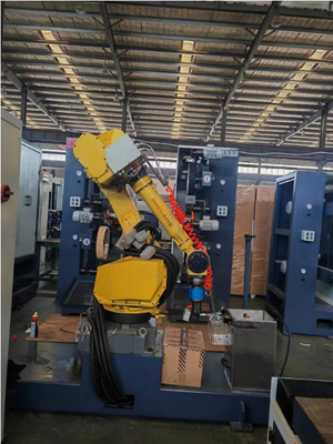 Kapı sapları ve plakaları öğütmek için özel robot hücresi