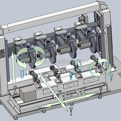 Çoklu İstasyonlu Yüksek Esneklikli CNC cilalama makinesi Bakır musluklar için eşzamanlı çalışma, çinko kapı kolu