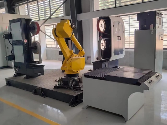 Adaptatif pozisyon telafi ve hassas öğütme yetenekleri ile CNC etkinleştirilmiş robotik metal işleme sistemi